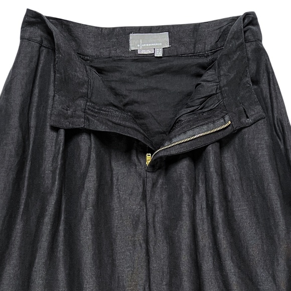 Anthropologie Linen Blend Black Maxi Skirt Size 4 - Picture 7 of 13